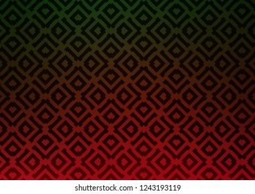 Light Green, Red vector template with sticks, squares. Shining colorful illustration with lines, rectangles. Pattern for websites, landing pages.
