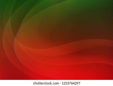 Light Green, Red vector template with lava shapes. A sample with blurred bubble shapes. The template for cell phone backgrounds.