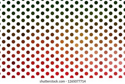 Light Green, Red vector template with circles. Illustration with set of shining colorful abstract circles. Pattern for beautiful websites.