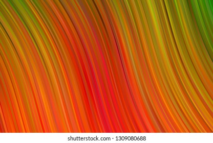 Light Green, Red vector template with bent lines. Blurred geometric sample with gradient bubbles.  Marble design for your web site.