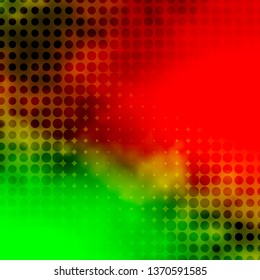 Light Green, Red vector template with circles. Abstract illustration with colorful spots in nature style. New template for your brand book.