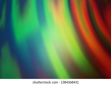 Light Green, Red vector template with bubble shapes. Shining crooked illustration in marble style. Brand new design for your ads, poster, banner.