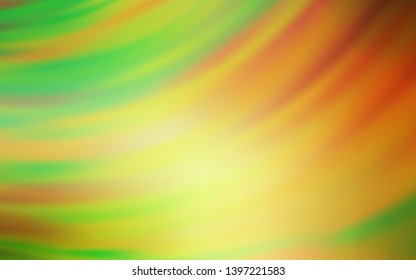 Light Green, Red vector template with bent lines. Geometric illustration in abstract style with gradient.  Abstract style for your business design.