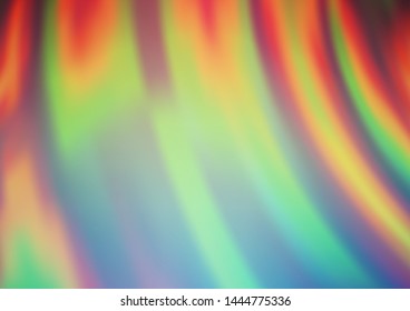 Light Green, Red vector template with lines, ovals. Shining crooked illustration in marble style. The best blurred design for your business.