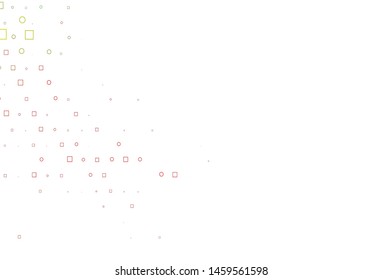 Light Green, Red vector template with spots, rectangles. Glitter abstract illustration with cubes, circles. Pattern for beautiful websites.