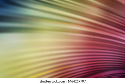 Light Green, Red vector template with wry lines. Colorful illustration in abstract style with gradient. Pattern for your business design.