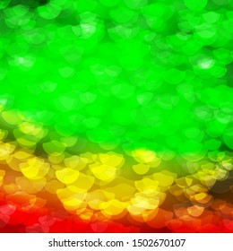 Light Green, Red vector template with circles. Abstract decorative design in gradient style with bubbles. Design for posters, banners.