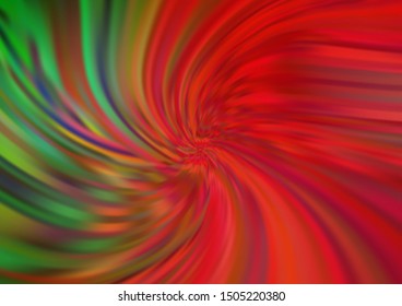 Light Green, Red vector template with lava shapes. A vague circumflex abstract illustration with gradient. A new texture for your  ad, booklets, leaflets.