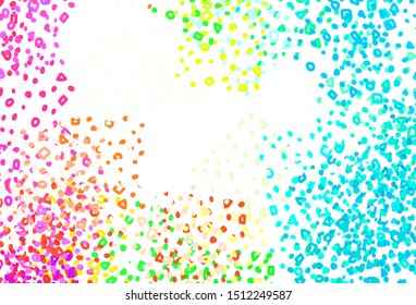 Light Green, Red vector template with chaotic shapes. Decorative design in abstract style with random forms. Simple design for your web site.