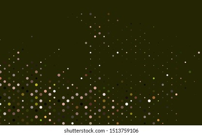 Light Green, Red vector template with circles. Blurred bubbles on abstract background with colorful gradient. Pattern for ads, booklets.