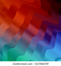 Light Green, Red vector template with wry lines. Abstract illustration with bandy gradient lines. Smart design for your promotions.