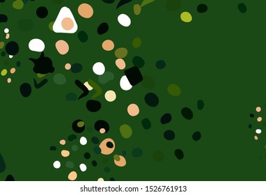 Light Green, Red vector template with chaotic shapes. Colorful chaotic forms with gradient in modern style. Simple design for your web site.