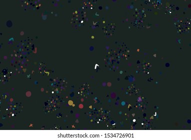 Light Green, Red vector template with chaotic shapes. Illustration with colorful gradient shapes in abstract style. Simple design for your web site.