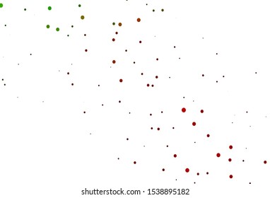 Light Green, Red vector template with circles. Blurred decorative design in abstract style with bubbles. Pattern for beautiful websites.