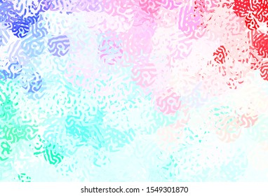 Light Green, Red vector template with chaotic shapes. Simple colorful illustration with abstract gradient shapes. Modern design for your business card.