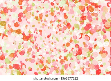 Light Green, Red vector template with bubble shapes. Colorful illustration in abstract marble style with gradient. A new texture for your  ad, booklets, leaflets.