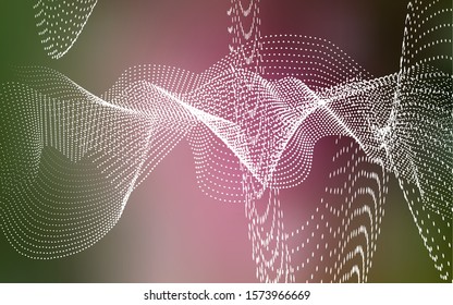 Light Green, Red vector template with circles. Beautiful colored illustration with blurred circles in nature style. Pattern can be used as texture of water, rain drops.