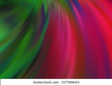 Light Green, Red vector template with abstract lines. A sample with blurred bubble shapes. A completely new marble design for your business.