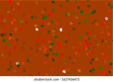 Light Green, Red vector template with circles. Beautiful colored illustration with blurred circles in nature style. Design for business adverts.
