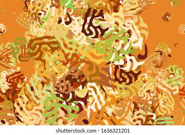 Light Green, Red vector template with chaotic shapes. Colorful chaotic forms with gradient in modern style. Background for a cell phone.