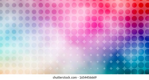 Light Green, Red vector template with circles. Abstract decorative design in gradient style with bubbles. Pattern for wallpapers, curtains.