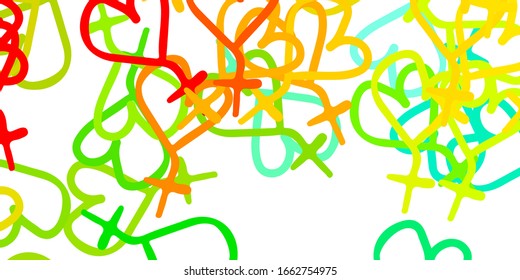 Light Green, Red vector template with businesswoman signs. Illustration with signs of women's strength and power. Elegant design for wallpapers.