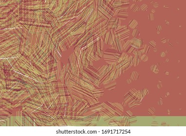 Planta vectorial verde claro, rojo con círculos. Hermosa ilustración de color con círculos borrosos en estilo natural. Patrón para texturas de papel pintado.