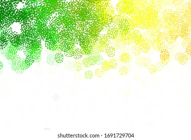 Light Green, Red vector template with chaotic shapes. Colorful chaotic forms with gradient in modern style. Elegant design for wallpapers.