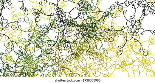 Light Green, Red vector template with wry lines. Abstract illustration with gradient bows. Design for your business promotion.