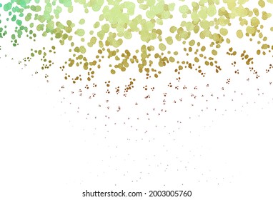 Hellgrüne, rote Vektorvorlage mit Linien, Eizellen. Farbige abstrakte Illustration mit Farbverlauf-Linien. Neue Komposition für Ihr Markenbuch.
