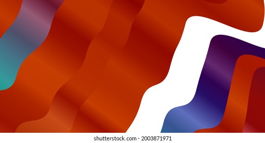 Light Green, Red vector template with wry lines. Abstract illustration with bandy gradient lines. Smart design for your promotions.