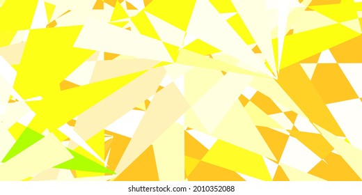 Plantilla vectorial roja, verde claro con formas triangulares. Magnífica ilustración abstracta con formas triangulares. Una adición fácil a sus comerciales.