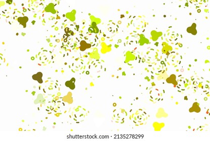 Light Green, Red vector template with chaotic shapes. Decorative design in abstract style with random forms. Elegant design for wallpapers.