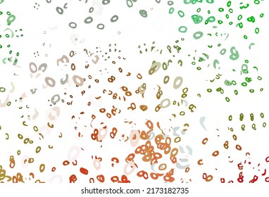 Light Green, Red vector template with circles. Modern abstract illustration with colorful water drops. Pattern for ads, leaflets.
