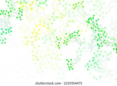 Light Green, Red vector template with artificial intelligence structure. Shining illustration with AI shapes on abstract template. Smart design for promotion of bid data.