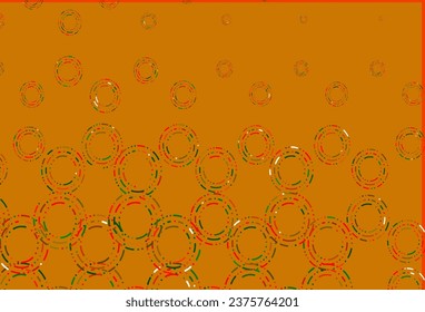 Plantilla vectorial roja, verde claro con círculos. Ilustración abstracta moderna con gotas de agua coloridas. Diseño para anuncios comerciales.