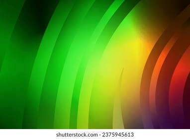 Light Green, Red vector template with lines. Colorful illustration in abstract style with gradient. Business design for posters, banners.
