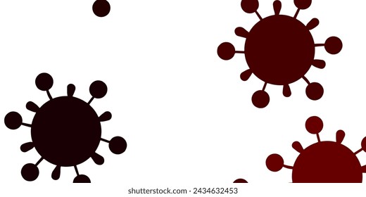 Light green, red vector template with flu signs. Smart illustration with covid signs in decorative style. Simple drawing against danger fever.