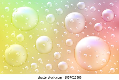 Light Green, Red vector texture with disks. Abstract illustration with colored bubbles in nature style. The pattern can be used for aqua ad, booklets.