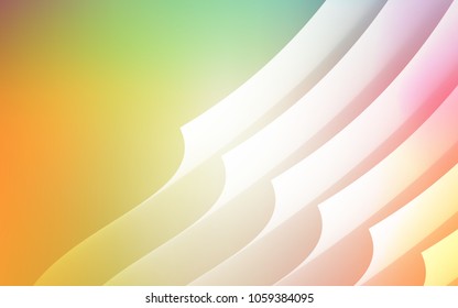 Light Green, Red vector texture with colored lines. Decorative shining illustration with lines on abstract template. Best design for your ad, poster, banner.