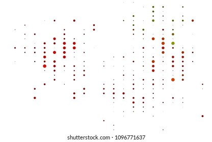 Light Green, Red vector  texture with disks. Beautiful colored illustration with blurred circles in nature style. Pattern can be used as texture of water, rain drops.