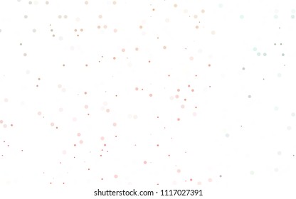 Light Green, Red vector  texture with disks. Illustration with set of shining colorful abstract circles. The pattern can be used for aqua ad, booklets.