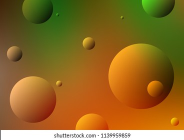 Light Green, Red vector texture with disks. Glitter abstract illustration with blurred drops of rain. New design for ad, poster, banner of your website.