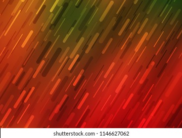 Light Green, Red vector texture with colored lines. Modern geometrical abstract illustration with staves. The pattern can be used for busines ad, booklets, leaflets