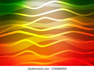 Light Green, Red vector texture with colored lines. Modern geometrical abstract illustration with staves. Best design for your ad, poster, banner.