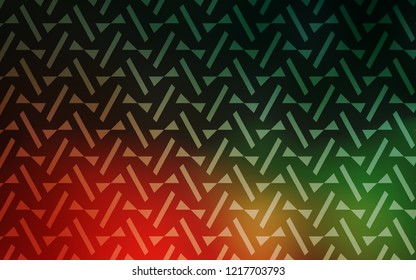 Light Green, Red vector texture with triangular style. Abstract gradient illustration with triangles, lines. Modern template for landing page.