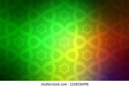Light Green, Red vector texture with beautiful stars. Modern geometrical abstract illustration with stars. Pattern for wrapping gifts.