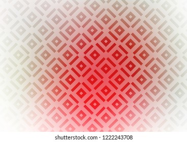 Light Green, Red vector texture with lines, rhombuses. Colorful decorative design in simple style with lines, rhombuses. Pattern for websites, landing pages.