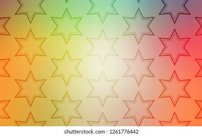 Light Green, Red vector texture with beautiful stars. Shining colored illustration with stars. Pattern for wrapping gifts.