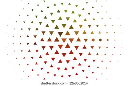 Light Green, Red vector texture in triangular style. Glitter abstract illustration with triangular shapes. Pattern for busines ad, booklets, leaflets